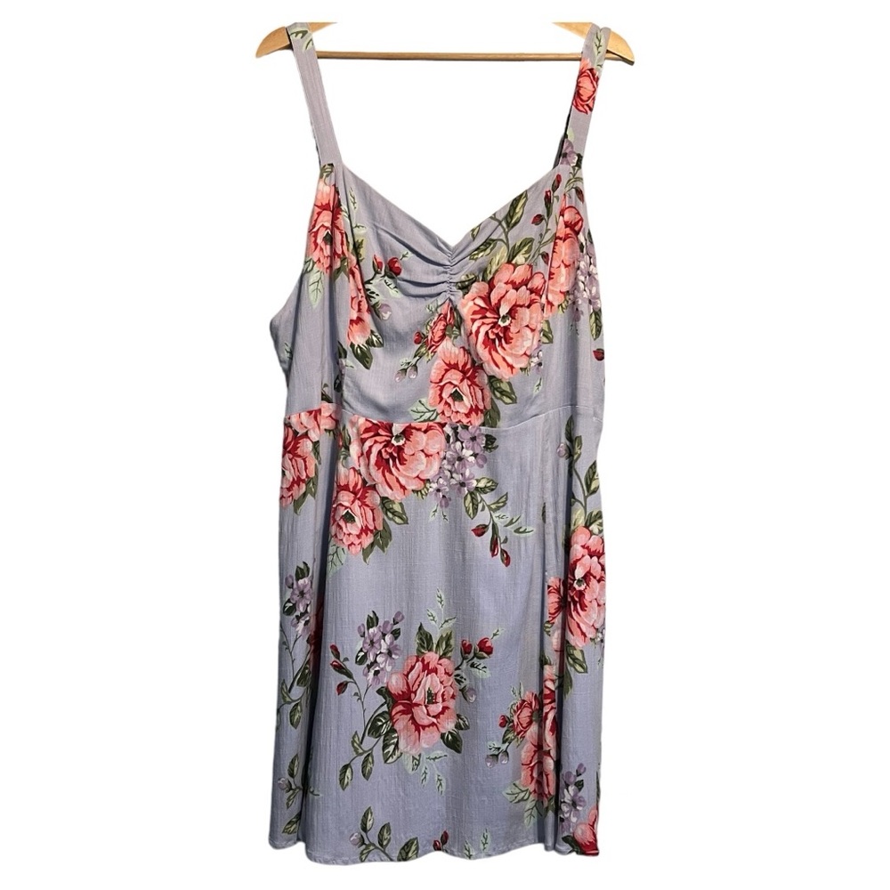 Forever 21 Plus Size Blue Floral Summer Dress Size 3X.